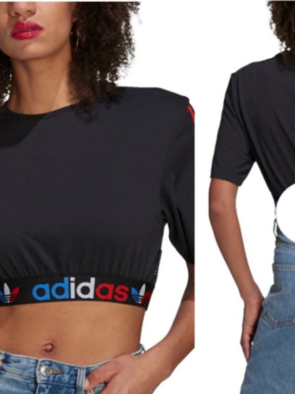 NWOT Adidas Cropped Short Sleeve SMALL